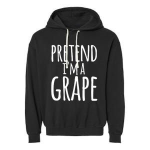 Funny Lazy Halloween Tee PRETEND I'M A GRAPE Costume Garment-Dyed Fleece Hoodie