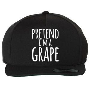 Funny Lazy Halloween Tee PRETEND I'M A GRAPE Costume Wool Snapback Cap