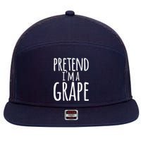 Funny Lazy Halloween Tee PRETEND I'M A GRAPE Costume 7 Panel Mesh Trucker Snapback Hat