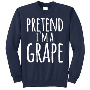 Funny Lazy Halloween Tee PRETEND I'M A GRAPE Costume Sweatshirt