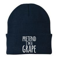 Funny Lazy Halloween Tee PRETEND I'M A GRAPE Costume Knit Cap Winter Beanie