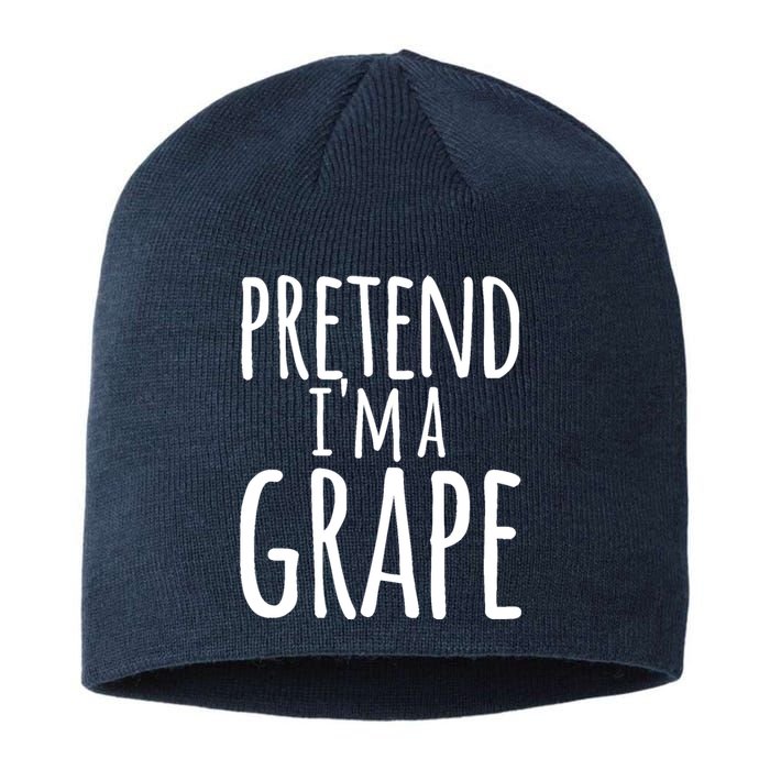 Funny Lazy Halloween Tee PRETEND I'M A GRAPE Costume Sustainable Beanie