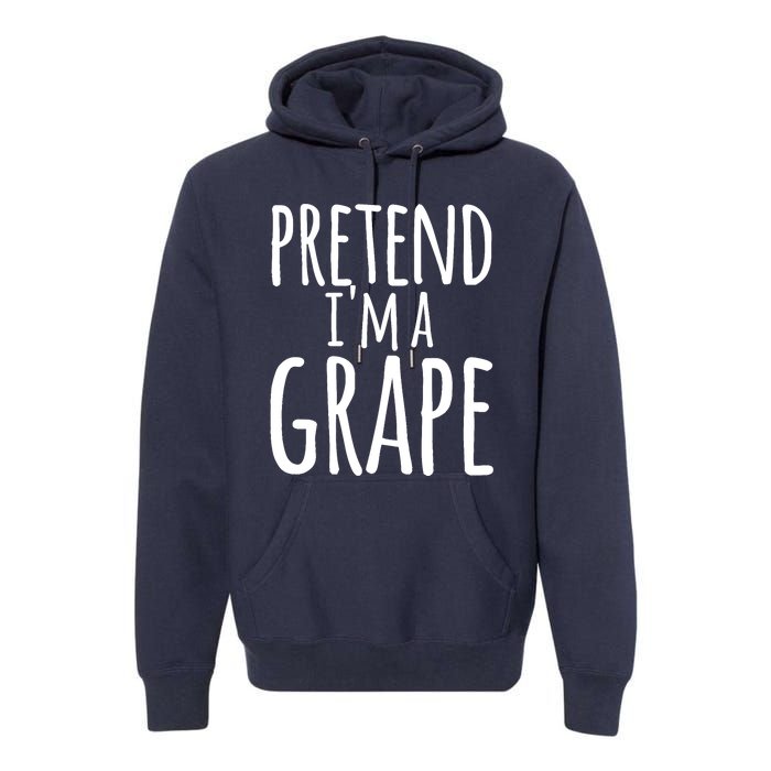 Funny Lazy Halloween Tee PRETEND I'M A GRAPE Costume Premium Hoodie