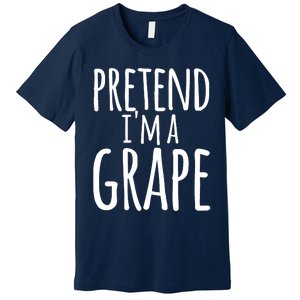 Funny Lazy Halloween Tee PRETEND I'M A GRAPE Costume Premium T-Shirt