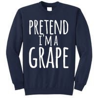 Funny Lazy Halloween Tee PRETEND I'M A GRAPE Costume Tall Sweatshirt