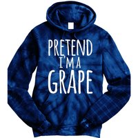 Funny Lazy Halloween Tee PRETEND I'M A GRAPE Costume Tie Dye Hoodie