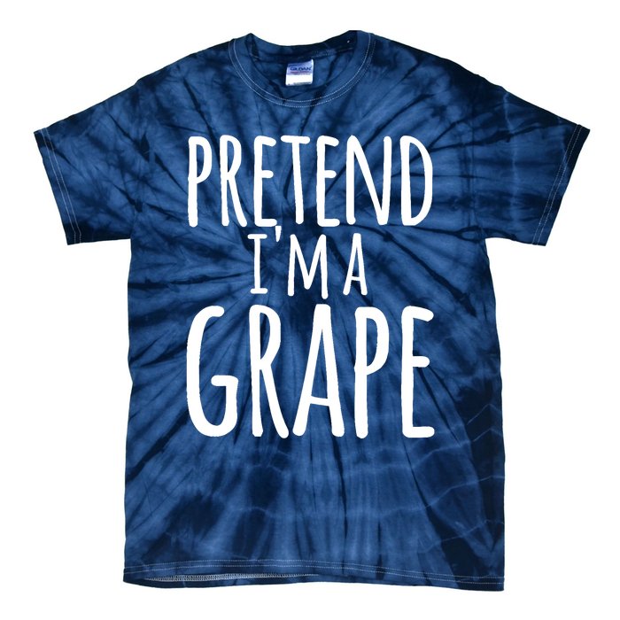 Funny Lazy Halloween Tee PRETEND I'M A GRAPE Costume Tie-Dye T-Shirt