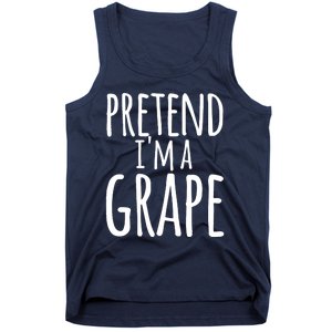 Funny Lazy Halloween Tee PRETEND I'M A GRAPE Costume Tank Top