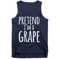 Funny Lazy Halloween Tee PRETEND I'M A GRAPE Costume Tank Top