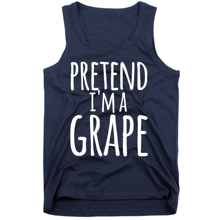 Funny Lazy Halloween Tee PRETEND I'M A GRAPE Costume Tank Top