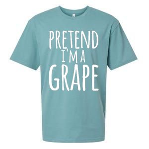 Funny Lazy Halloween Tee PRETEND I'M A GRAPE Costume Sueded Cloud Jersey T-Shirt