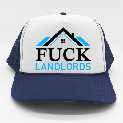 Fuck Landlords Housing Crisis Funny Social Justice Activism Trucker Hat