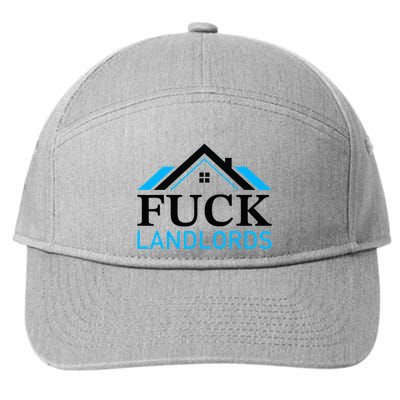 Fuck Landlords Housing Crisis Funny Social Justice Activism 7-Panel Snapback Hat