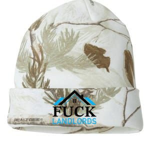 Fuck Landlords Housing Crisis Funny Social Justice Activism Kati Licensed 12" Camo Beanie