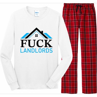 Fuck Landlords Housing Crisis Funny Social Justice Activism Long Sleeve Pajama Set