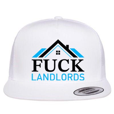 Fuck Landlords Housing Crisis Funny Social Justice Activism Flat Bill Trucker Hat