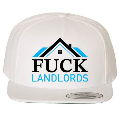 Fuck Landlords Housing Crisis Funny Social Justice Activism Wool Snapback Cap