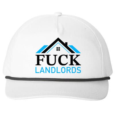 Fuck Landlords Housing Crisis Funny Social Justice Activism Snapback Five-Panel Rope Hat