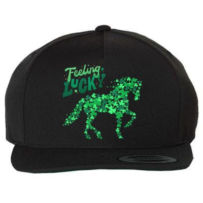 Feeling Lucky Horseback Riding Equestrian For St.PatrickS Day Wool Snapback Cap