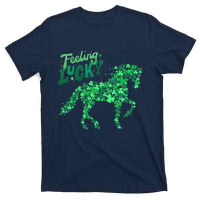 Feeling Lucky Horseback Riding Equestrian For St.PatrickS Day T-Shirt