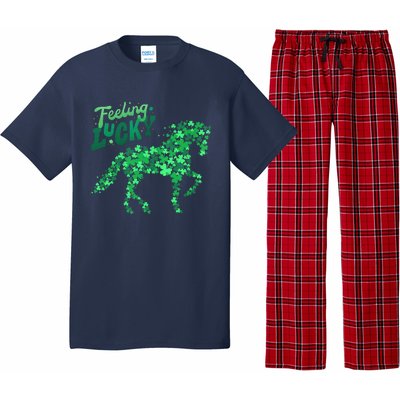 Feeling Lucky Horseback Riding Equestrian For St.PatrickS Day Pajama Set