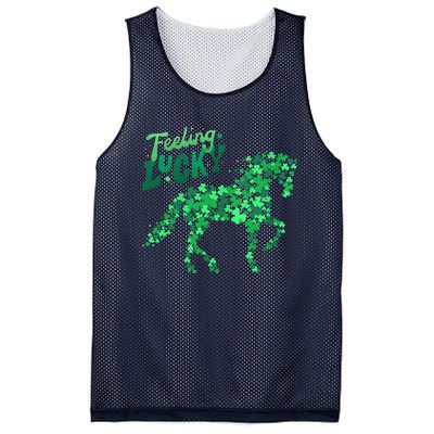 Feeling Lucky Horseback Riding Equestrian For St.PatrickS Day Mesh Reversible Basketball Jersey Tank