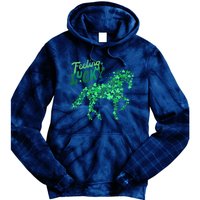 Feeling Lucky Horseback Riding Equestrian For St.PatrickS Day Tie Dye Hoodie