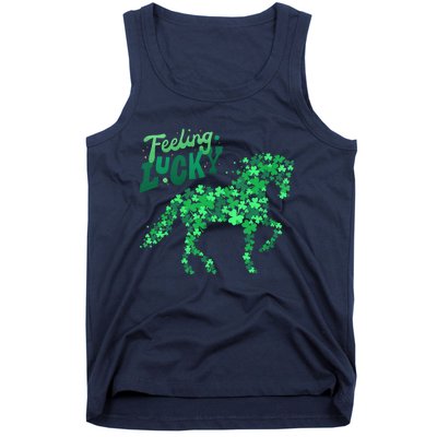 Feeling Lucky Horseback Riding Equestrian For St.PatrickS Day Tank Top