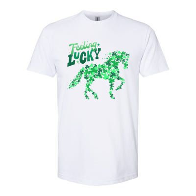 Feeling Lucky Horseback Riding Equestrian For St.PatrickS Day Softstyle CVC T-Shirt