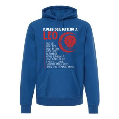 Funny Leo Horoscope Rules For Dating A Leo Zodiac Gift Premium Hoodie