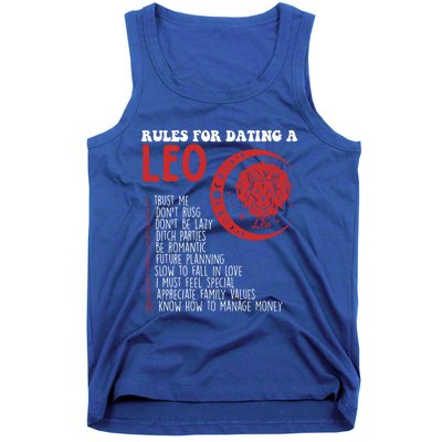 Funny Leo Horoscope Rules For Dating A Leo Zodiac Gift Tank Top