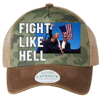 Fight Like Hell Trump 2024 Legacy Tie Dye Trucker Hat