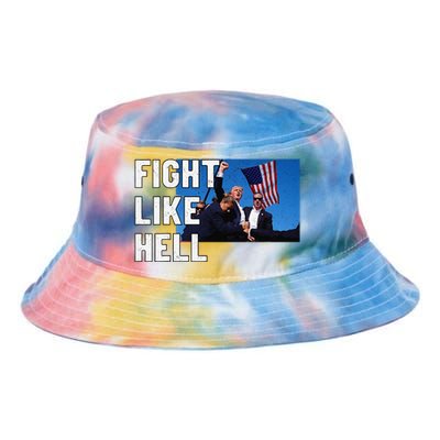 Fight Like Hell Trump 2024 Tie Dye Newport Bucket Hat