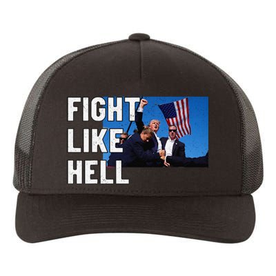 Fight Like Hell Trump 2024 Yupoong Adult 5-Panel Trucker Hat