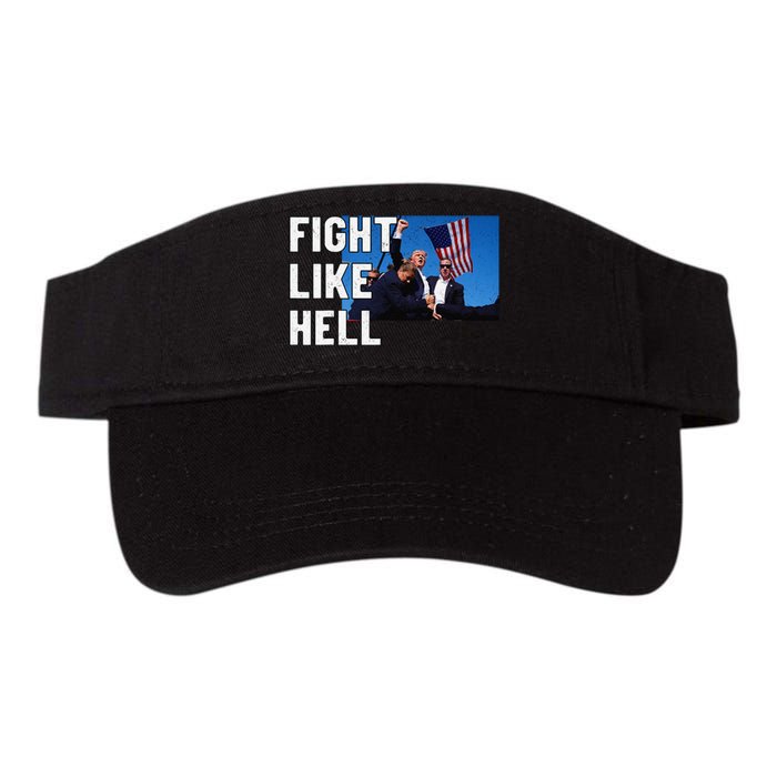 Fight Like Hell Trump 2024 Valucap Bio-Washed Visor