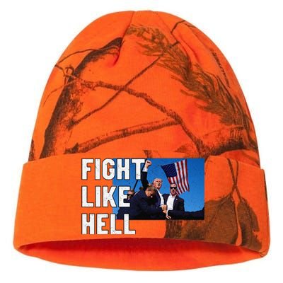 Fight Like Hell Trump 2024 Kati Licensed 12" Camo Beanie