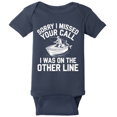 Fishing Lover Humor Novelty Funny Fisherman Baby Bodysuit