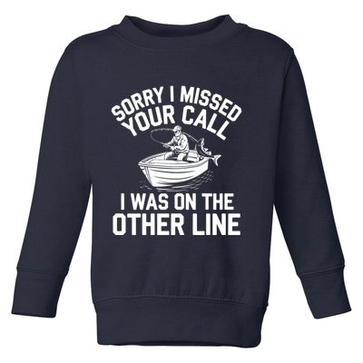Fishing Lover Humor Novelty Funny Fisherman Toddler Sweatshirt