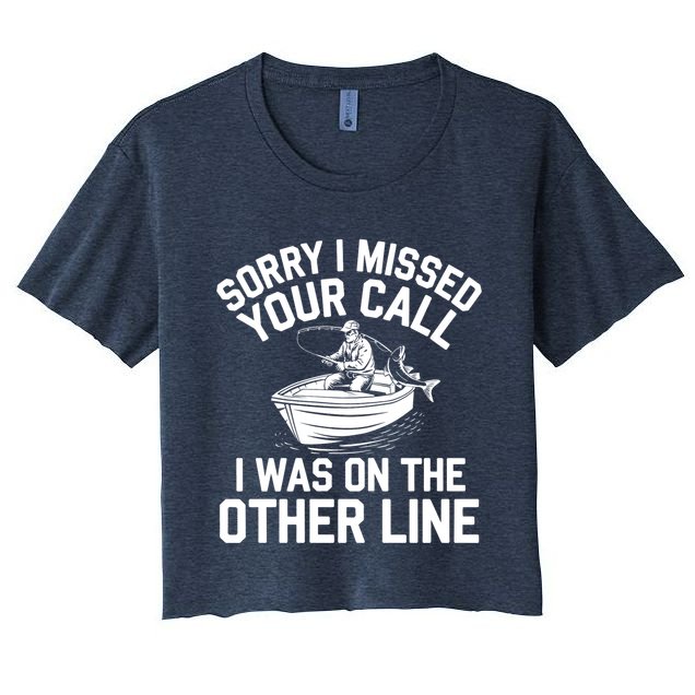 Fishing Lover Humor Novelty Funny Fisherman Crop Top