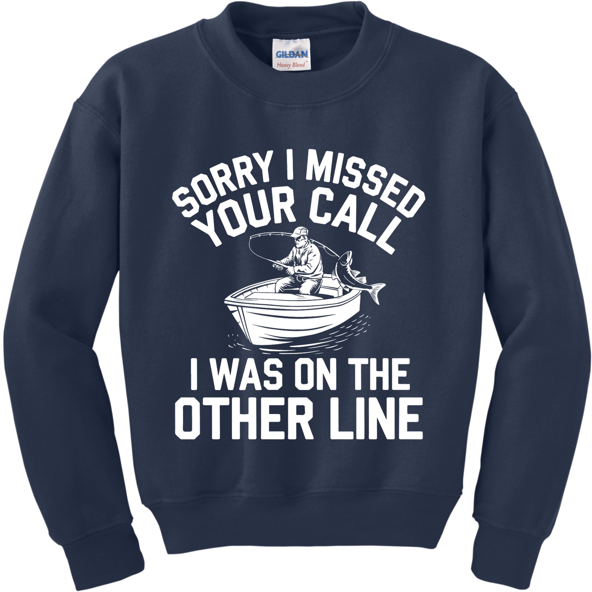 Fishing Lover Humor Novelty Funny Fisherman Kids Sweatshirt