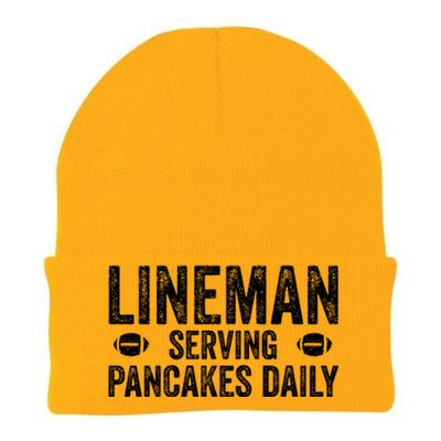 Football Lineman Hoodie Serving Pancakes Daily Knit Cap Winter Beanie