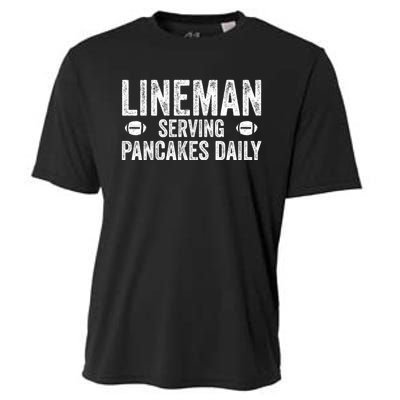 Football Lineman Hoodie Serving Pancakes Daily Cooling Performance Crew T-Shirt