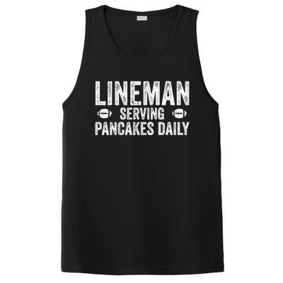 Football Lineman Hoodie Serving Pancakes Daily PosiCharge Competitor Tank