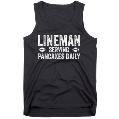 Football Lineman Hoodie Serving Pancakes Daily Tank Top