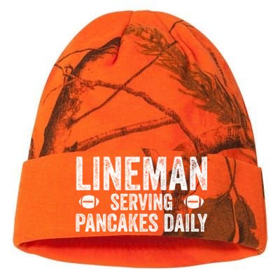 Football Lineman Hoodie Serving Pancakes Daily Kati Licensed 12" Camo Beanie