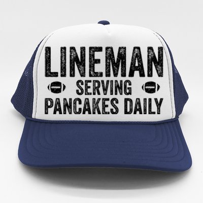 Football Lineman Hoodie Serving Pancakes Daily Trucker Hat