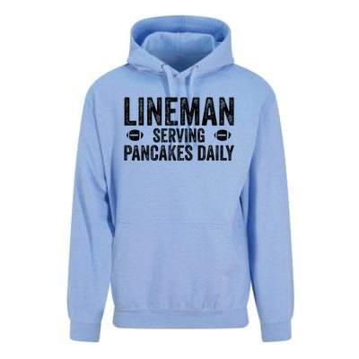 Football Lineman Hoodie Serving Pancakes Daily Unisex Surf Hoodie