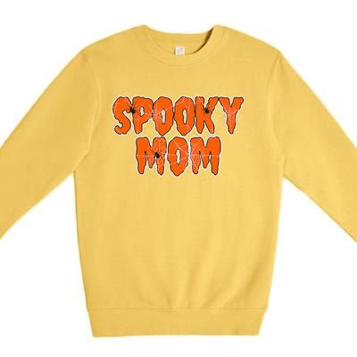 Funny Lazy Halloween SPOOKY MOM COSTUME Womens Spider Gift Premium Crewneck Sweatshirt