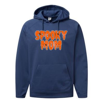 Funny Lazy Halloween SPOOKY MOM COSTUME Womens Spider Gift Performance Fleece Hoodie