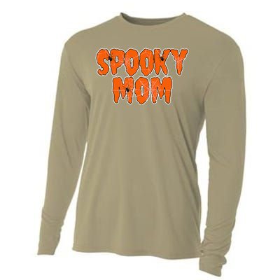 Funny Lazy Halloween SPOOKY MOM COSTUME Womens Spider Gift Cooling Performance Long Sleeve Crew